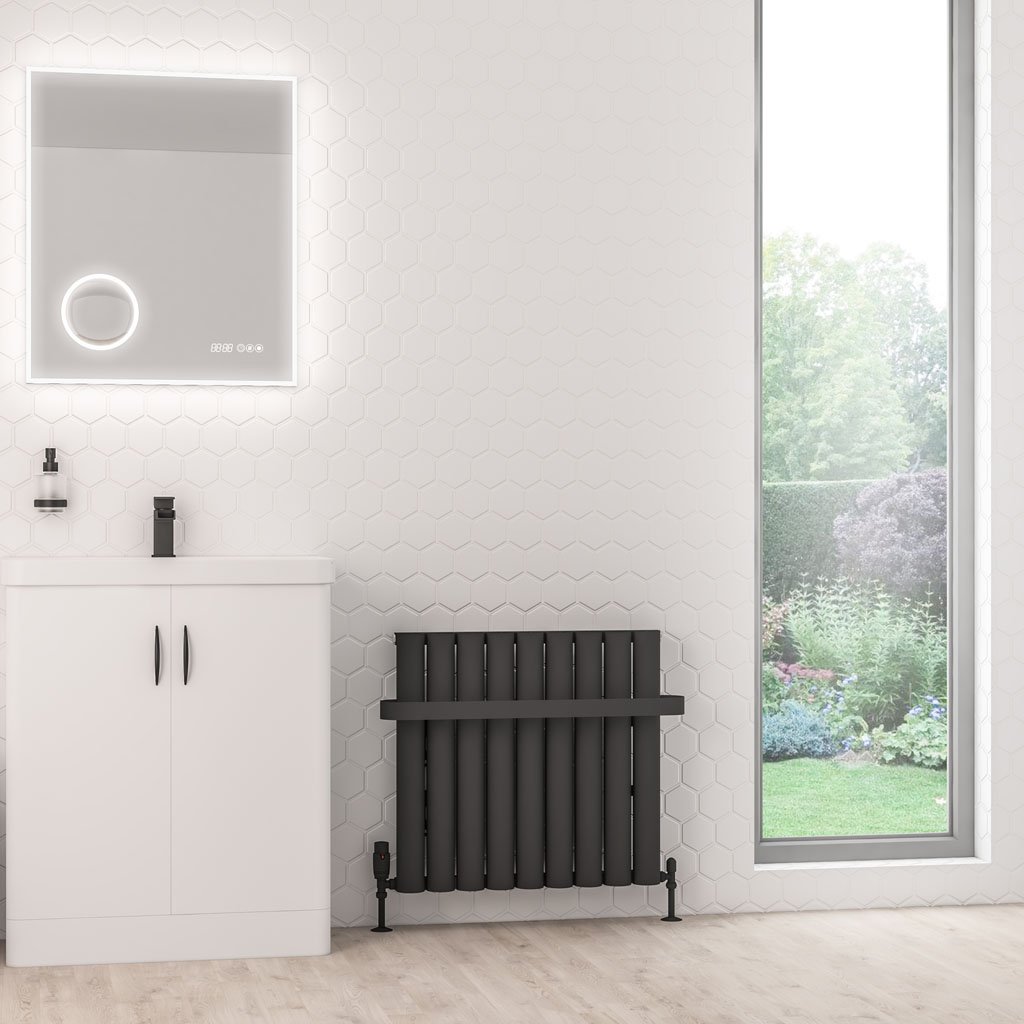 Kelmscott 600 x 625 Aluminium Radiator Matt Anthracite