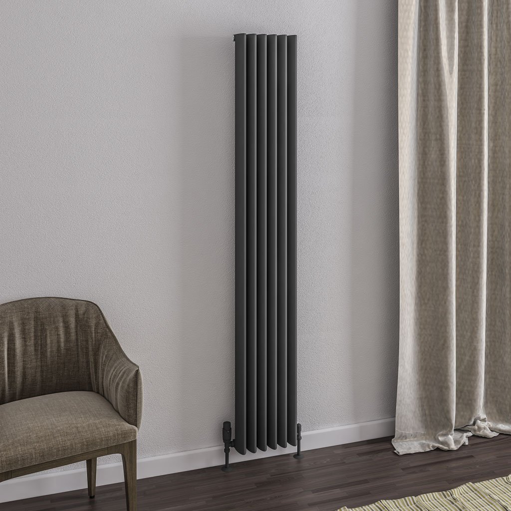 Witney 1800 x 280 Aluminium Radiator Matt Anthracite