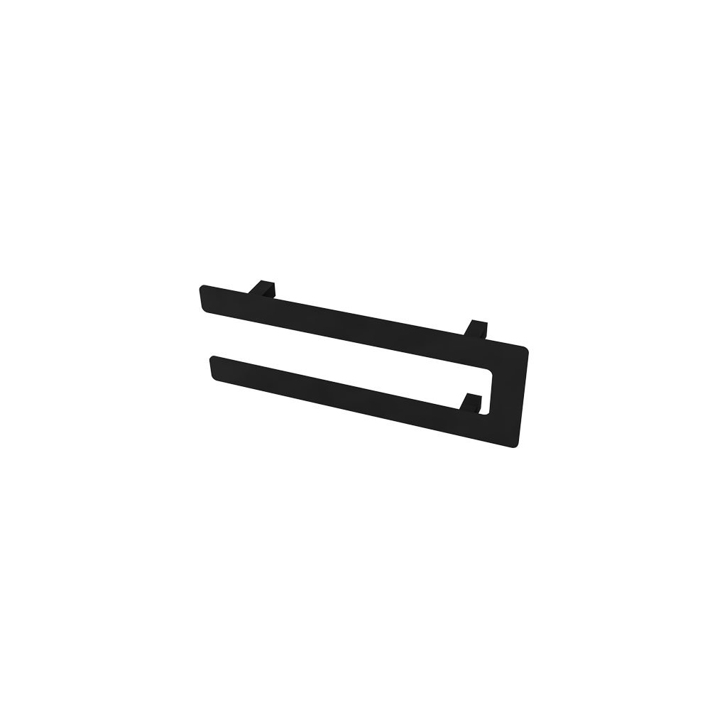 Universal Double Flat Style Towel Hanger 470mm Matt Black