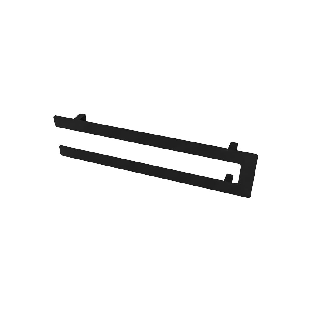 Universal Double Flat Style Towel Hanger 660mm Matt Black