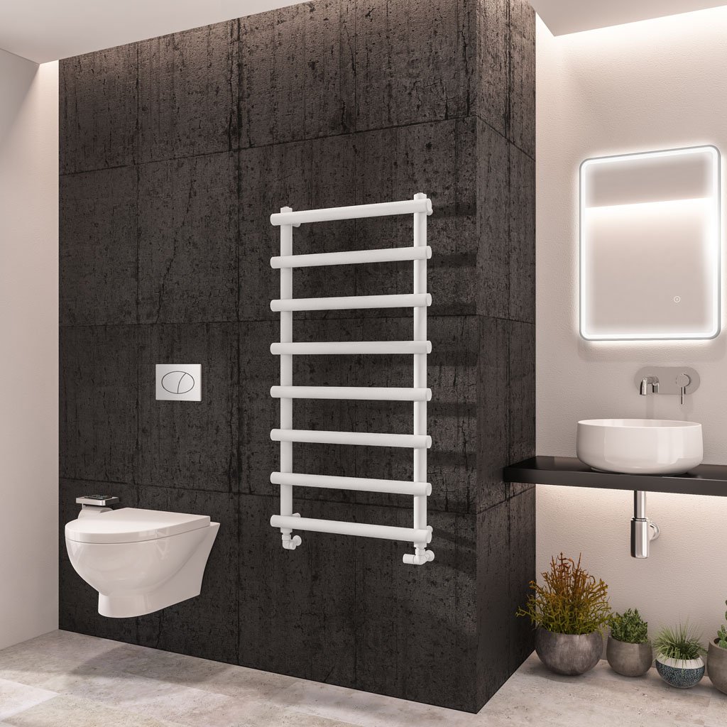 Marlow 1150 x 600 Towel Rail Matt White