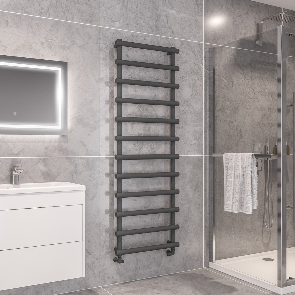 Marlow 1750 x 600 Towel Rail Matt Anthracite