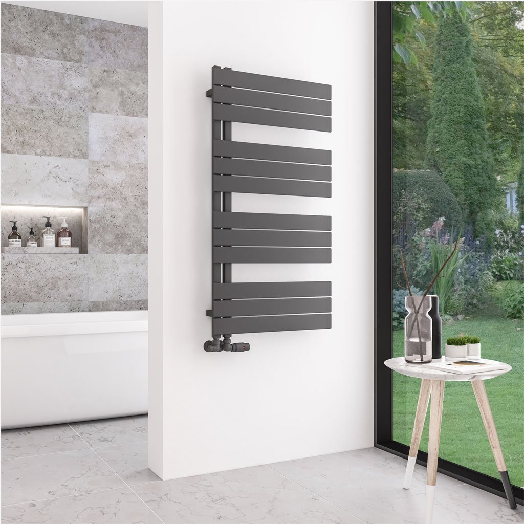 Helmsley 1150 x 600 Towel Rail Matt Anthracite