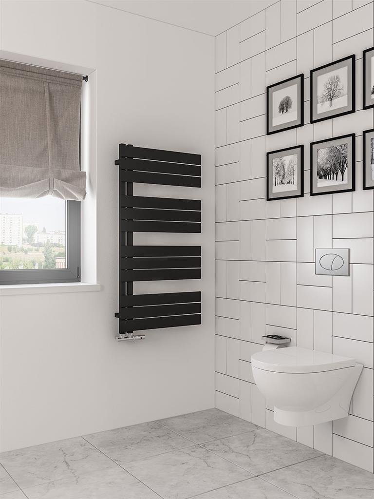 Helmsley 1150 x 600 Towel Rail Matt Black