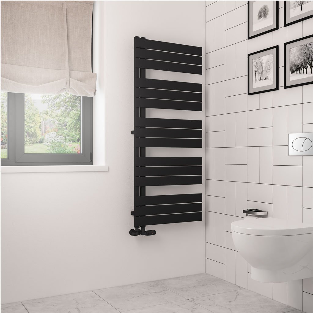 Helmsley 1400 x 600 Towel Rail Matt Black