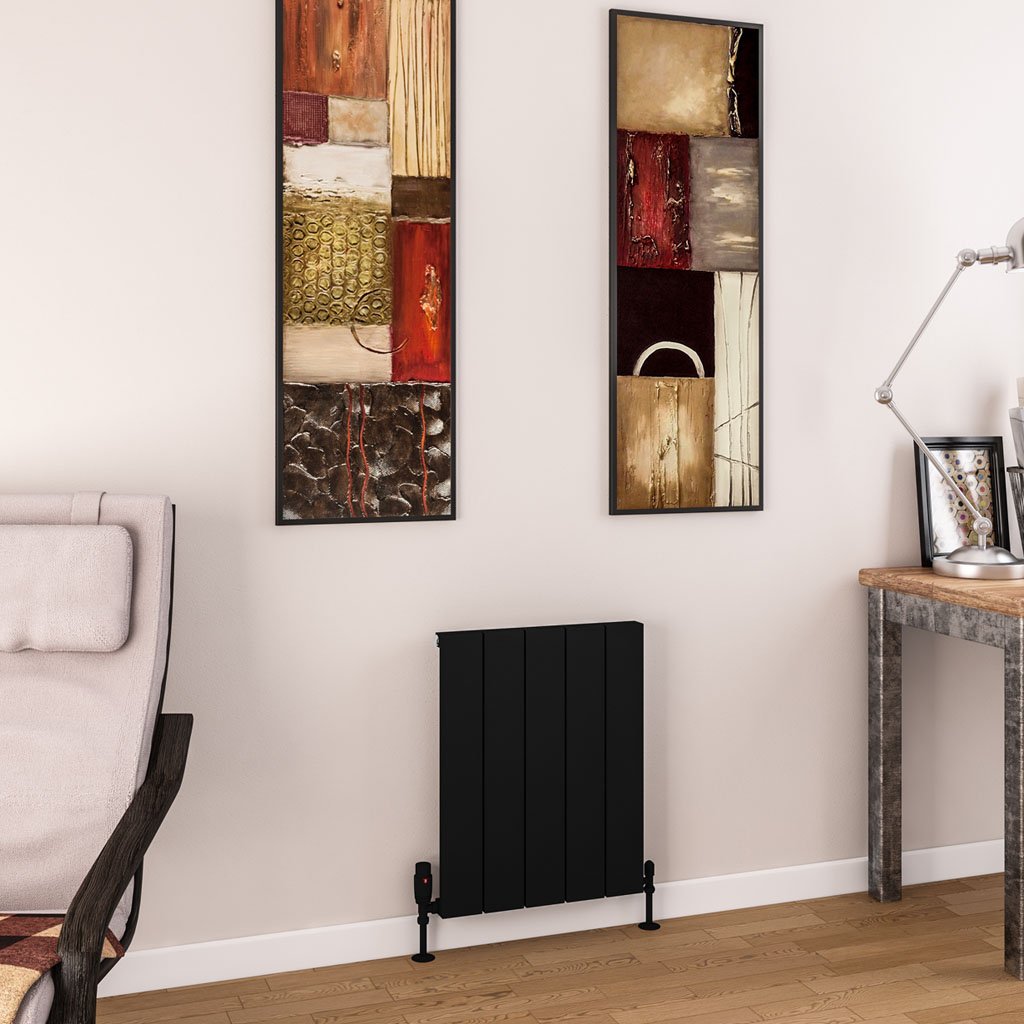 Charlton 600 x 470 Aluminium Radiator Matt Black