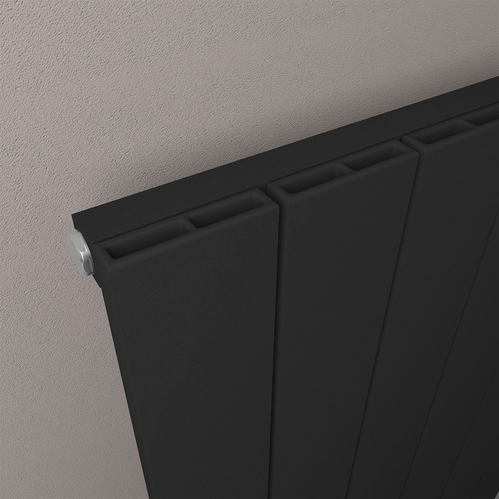 Charlton 600 x 470 Aluminium Radiator Matt Black