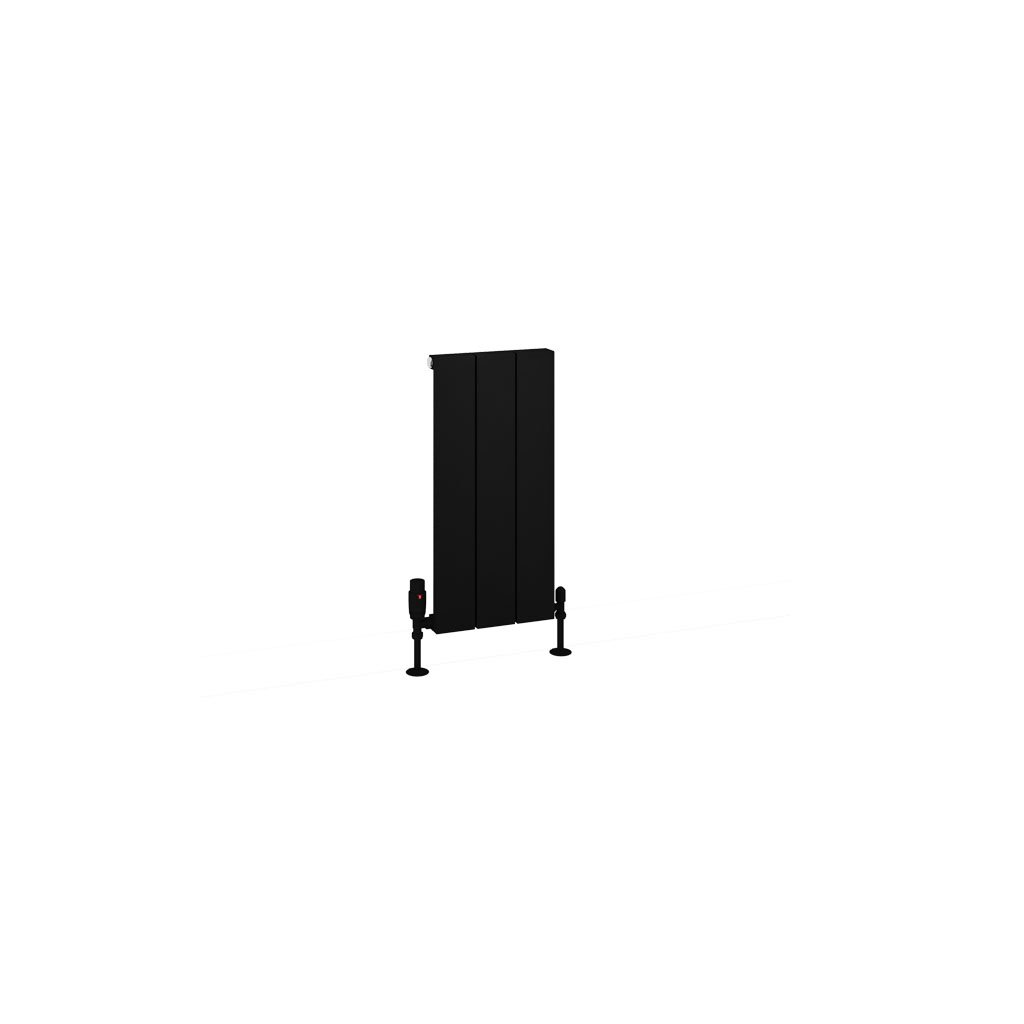 Charlton 600 x 280 Aluminium Radiator Matt Black