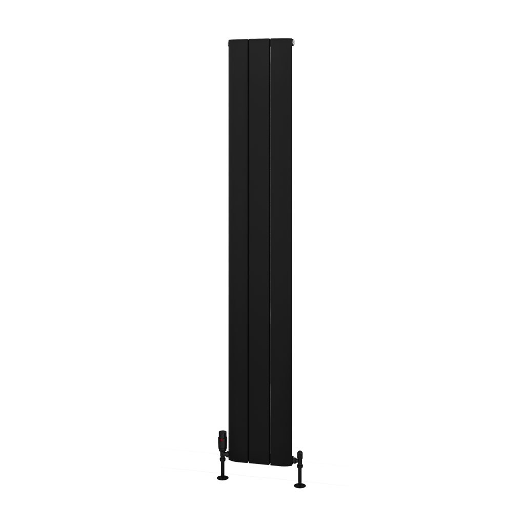 Withington 1800 x 280 Aluminium Radiator Matt Black