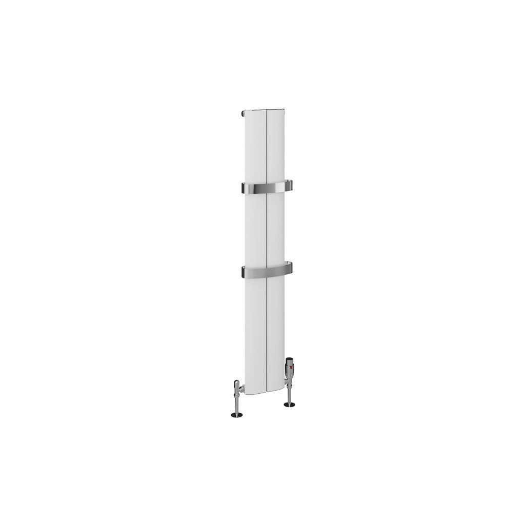 Preston 1200 x 185 Aluminium Radiator Matt White