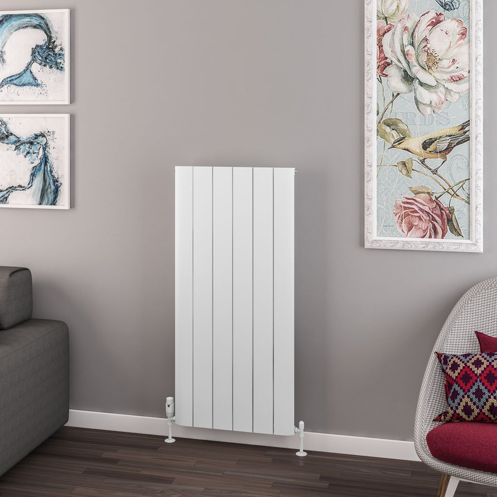 Withington 1200 x 565 Aluminium Radiator Matt White