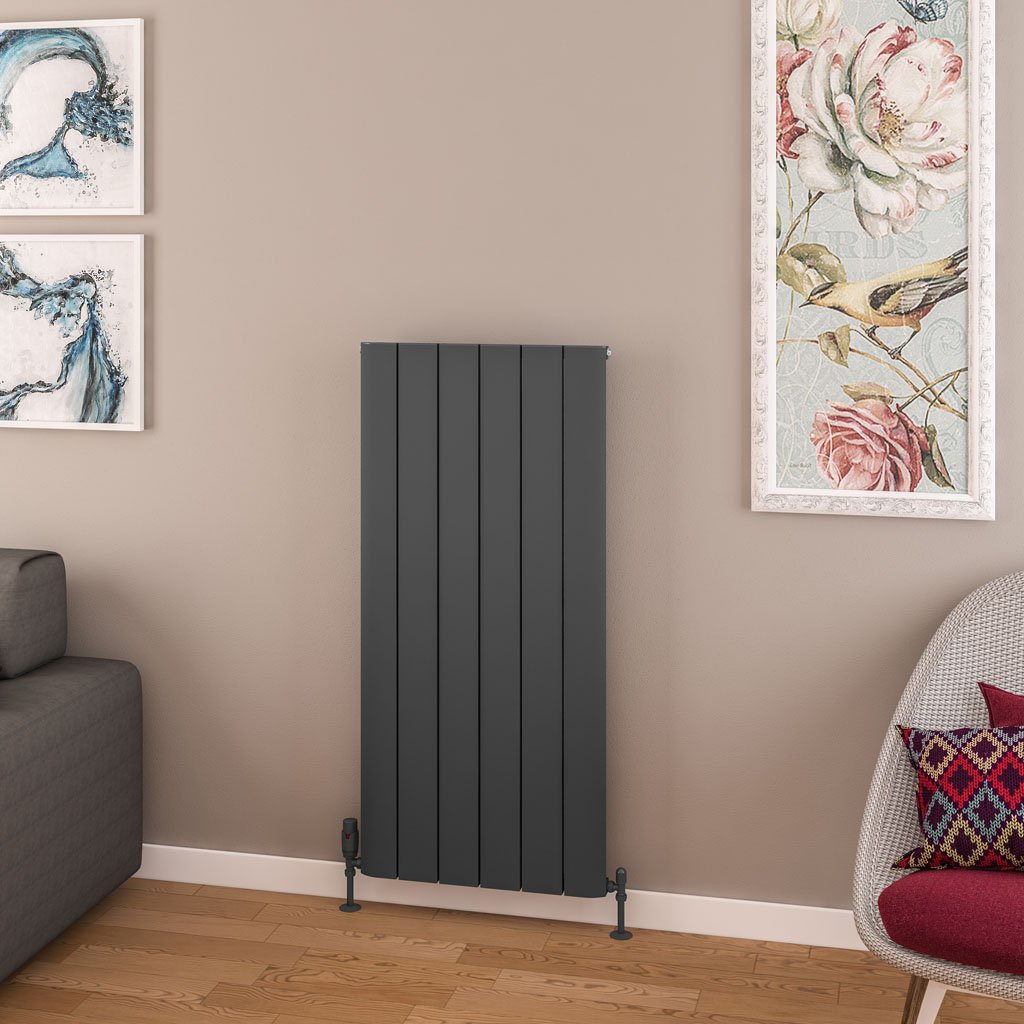 Withington 1200 x 565 Aluminium Radiator Matt Anthracite