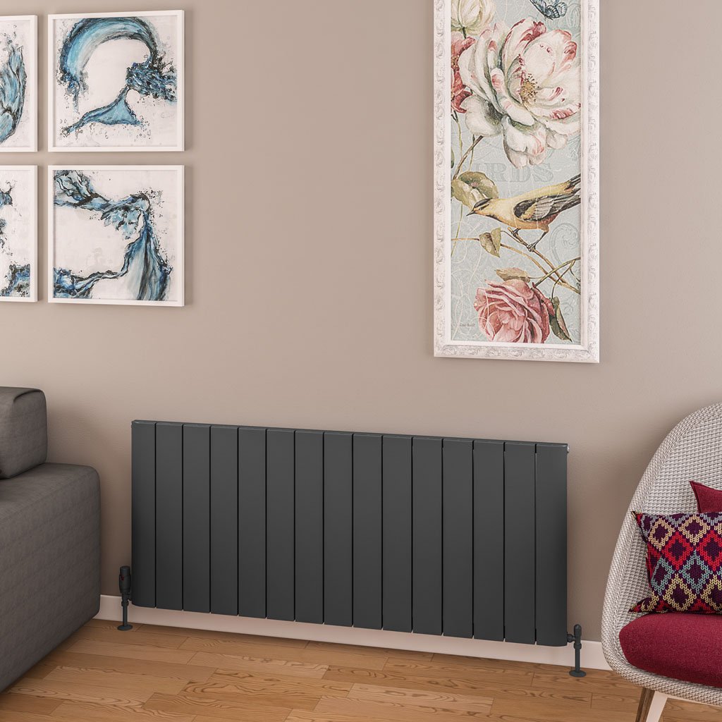 Withington 600 x 1420 Aluminium Radiator Matt Anthracite