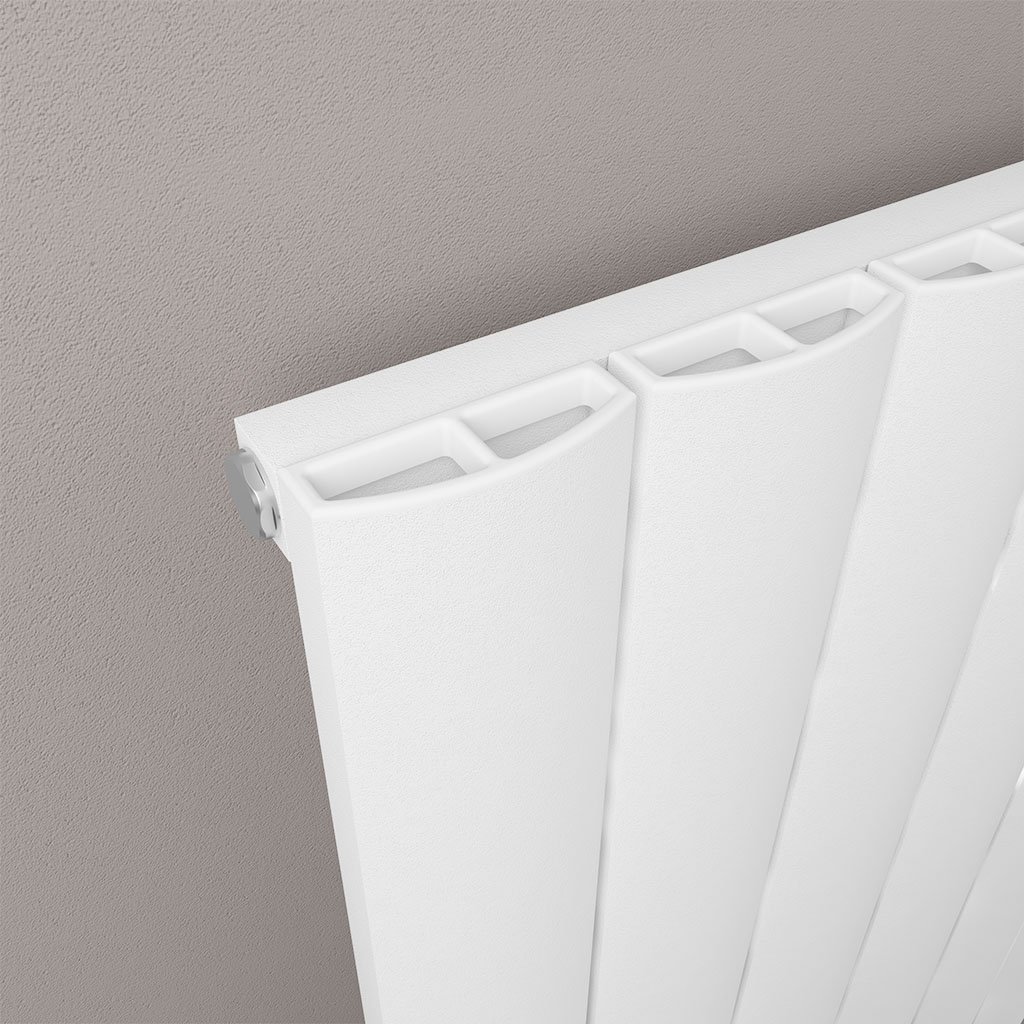 Tordino 1800 x 375 Aluminium Radiator Matt White