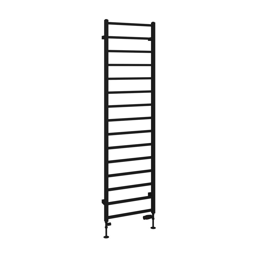 Tuscan Square Towel Rail 1800 x 500 Matt Black