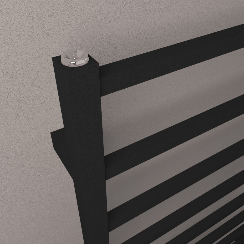 Tuscan Square Towel Rail 1800 x 500 Matt Black