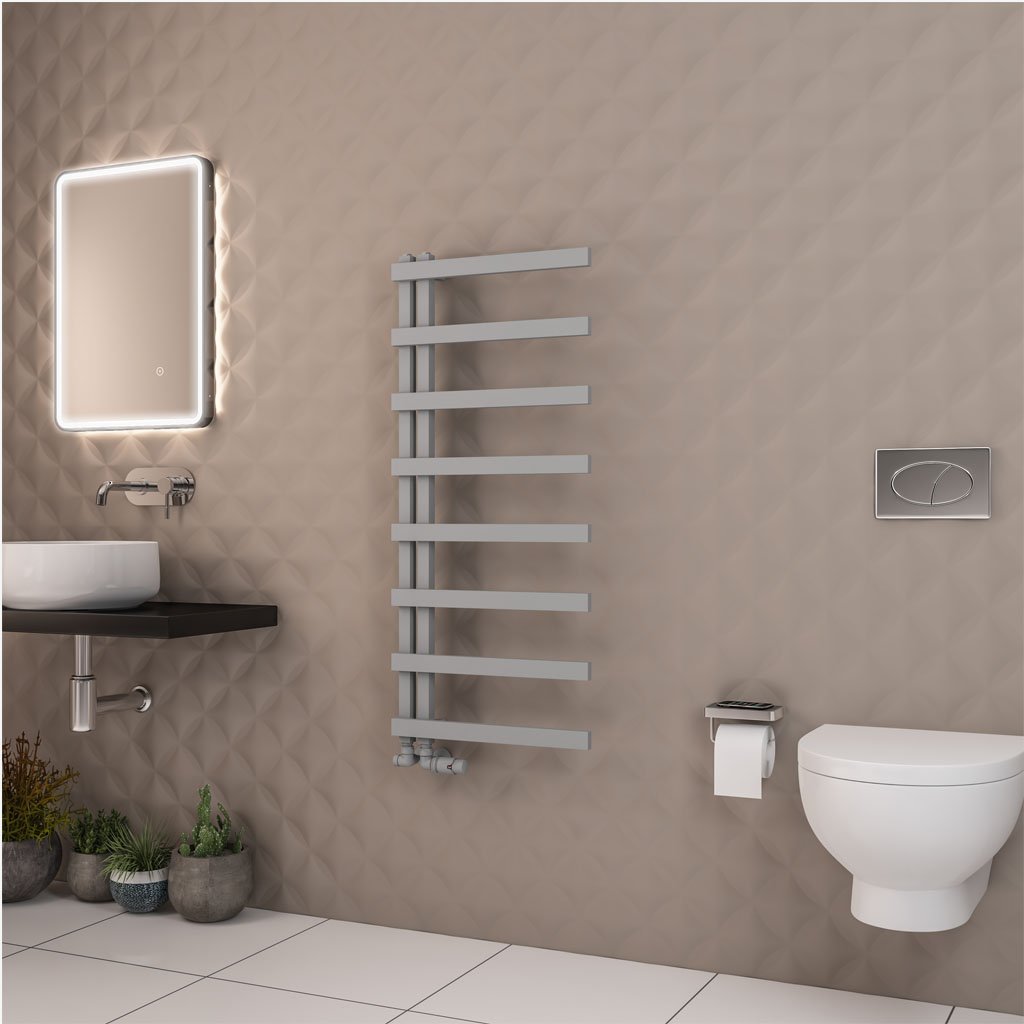 Platani 1150 x 500mm Towel Rail Matt Grey