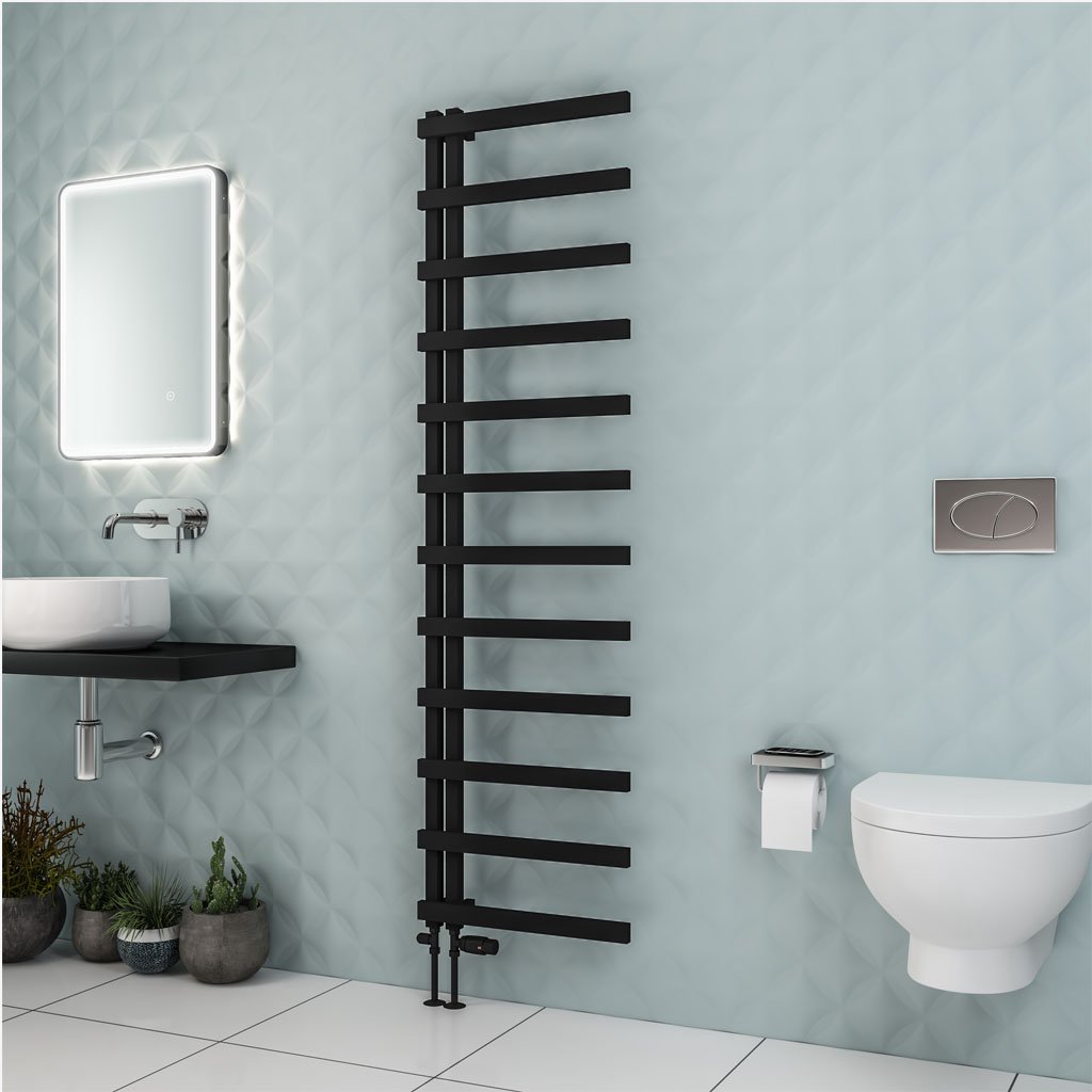 Platani 1800 x 500mm Towel Rail Matt Black