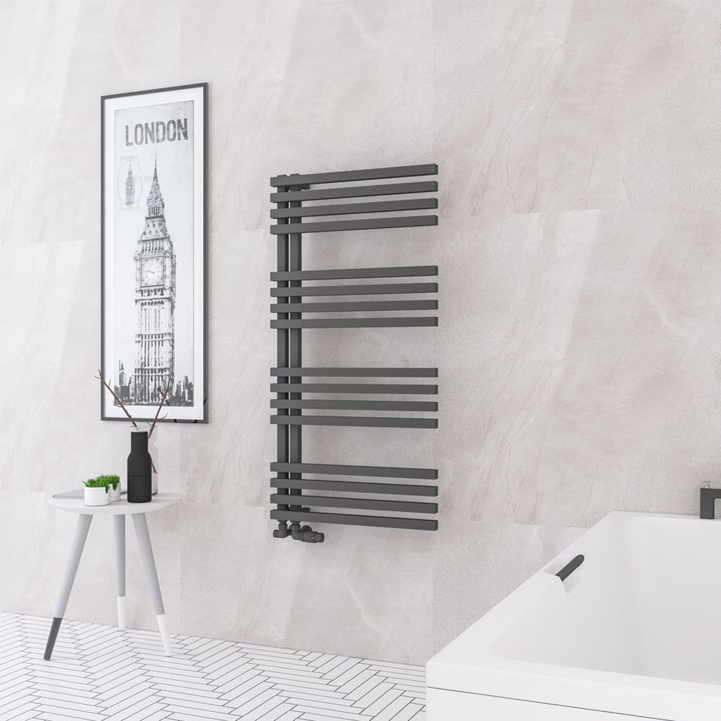 Reinbach 1200 x 600mm Towel Rail Matt Anthracite