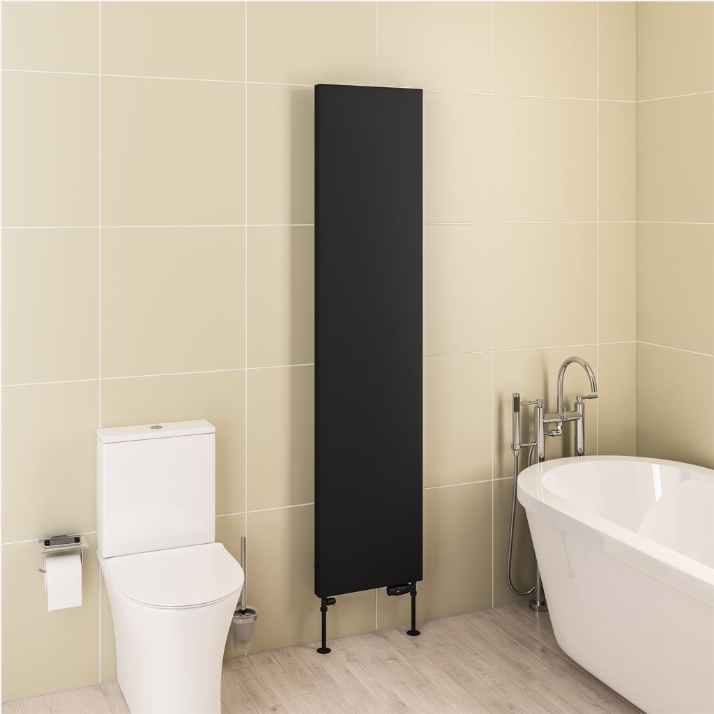 Wingrave 1800 x 410 Flat Panel Radiator Matt Black