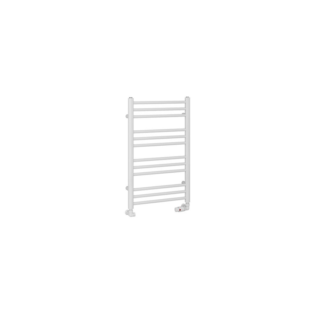 Corinium Round 800 x 500 Towel Rail Gloss White