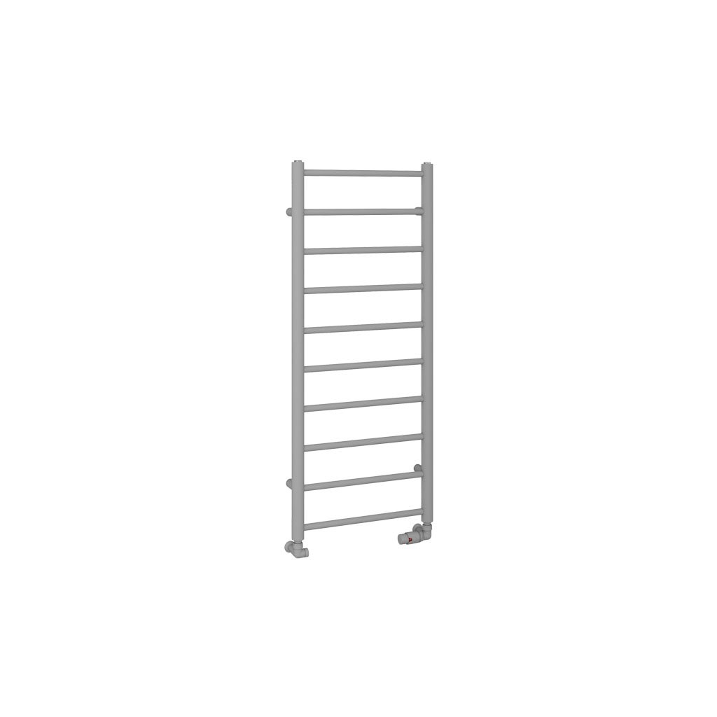 Tuscan Round 1200 x 500 Towel Rail Matt Grey