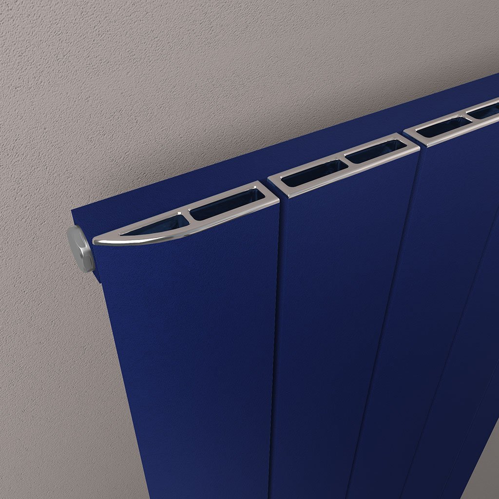 Withington 1800 x 375 Aluminium Radiator Matt Cobalt Blue