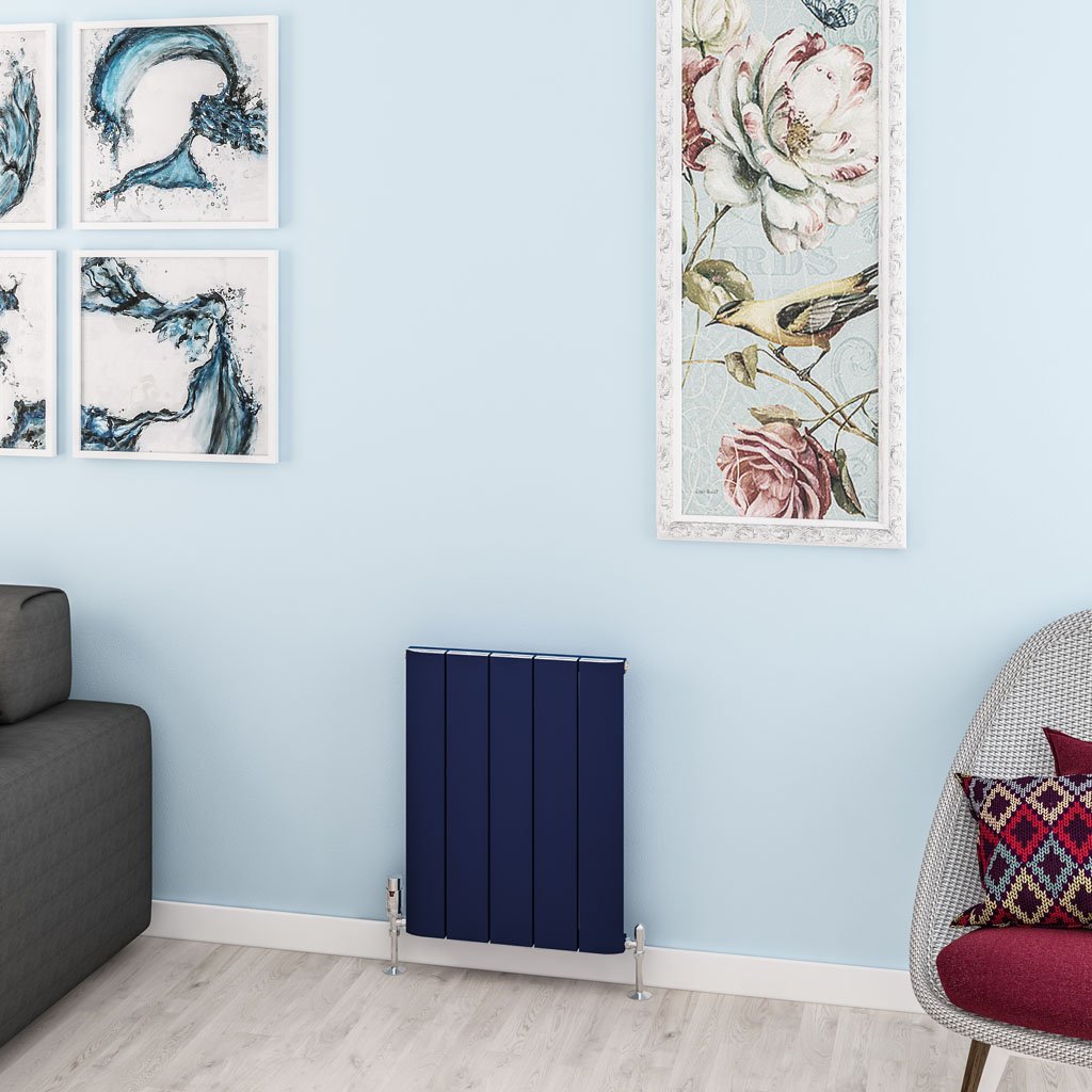 Withington 600 x 470 Aluminium Radiator Matt Cobalt Blue