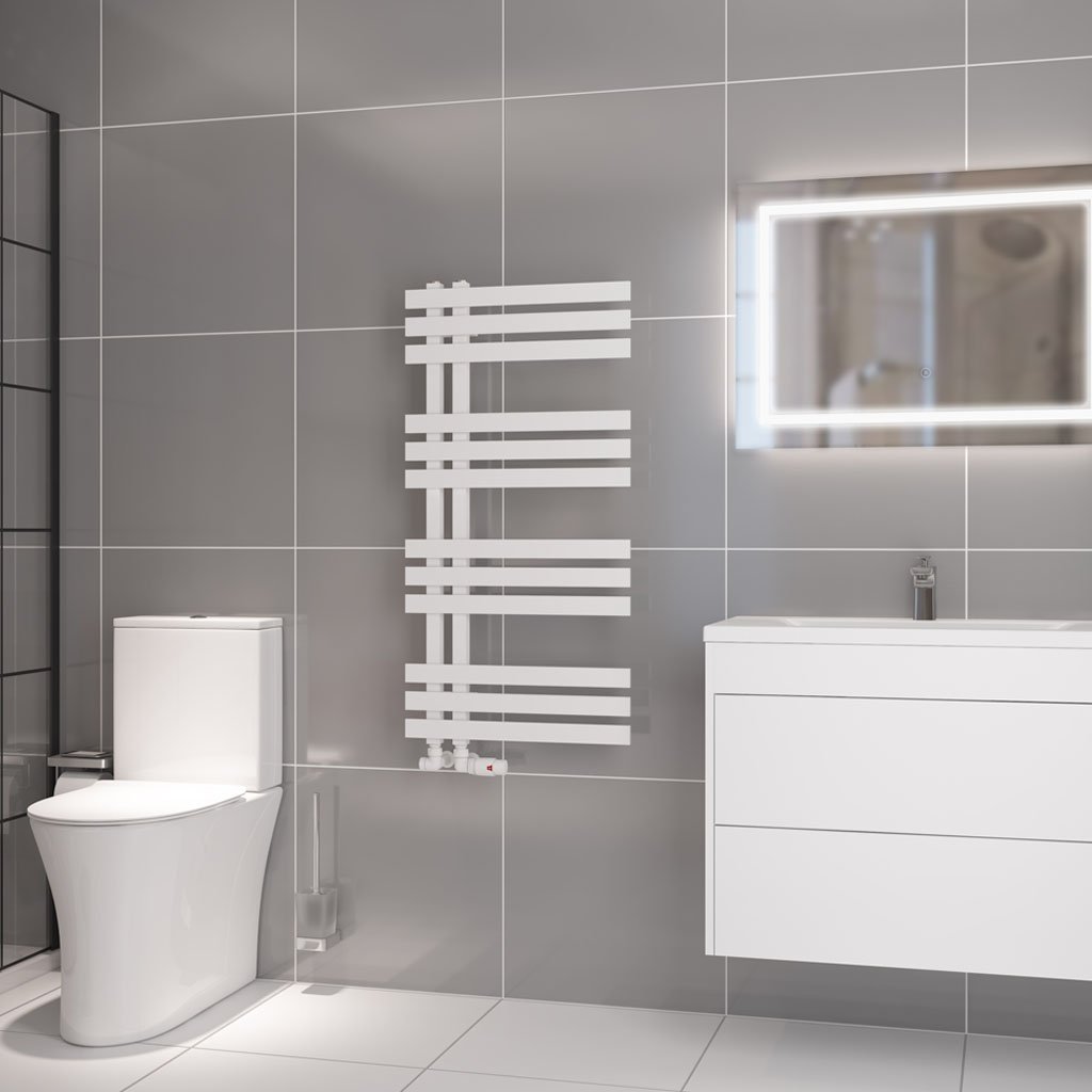 Hurley 1000 x 500 Towel Rail Matt White