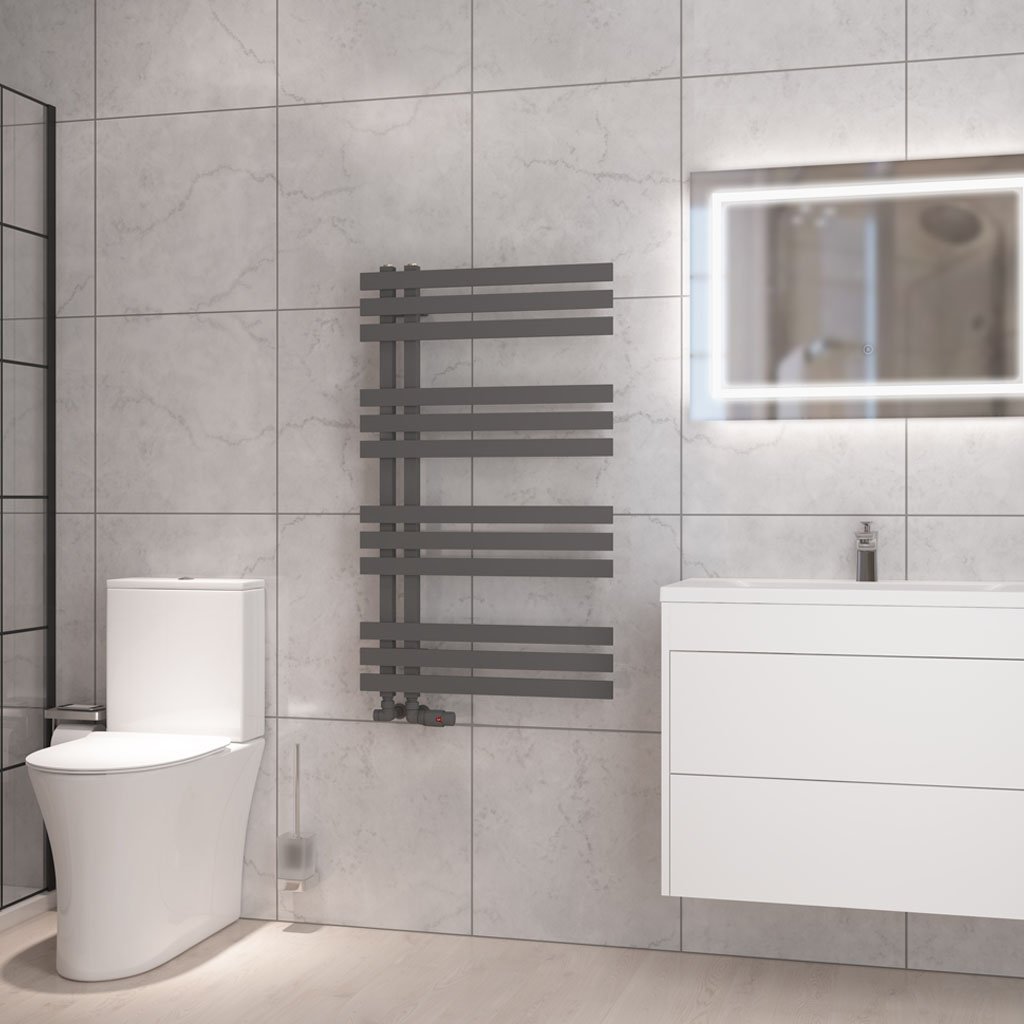 Hurley 1000 x 600 Towel Rail Matt Anthracite