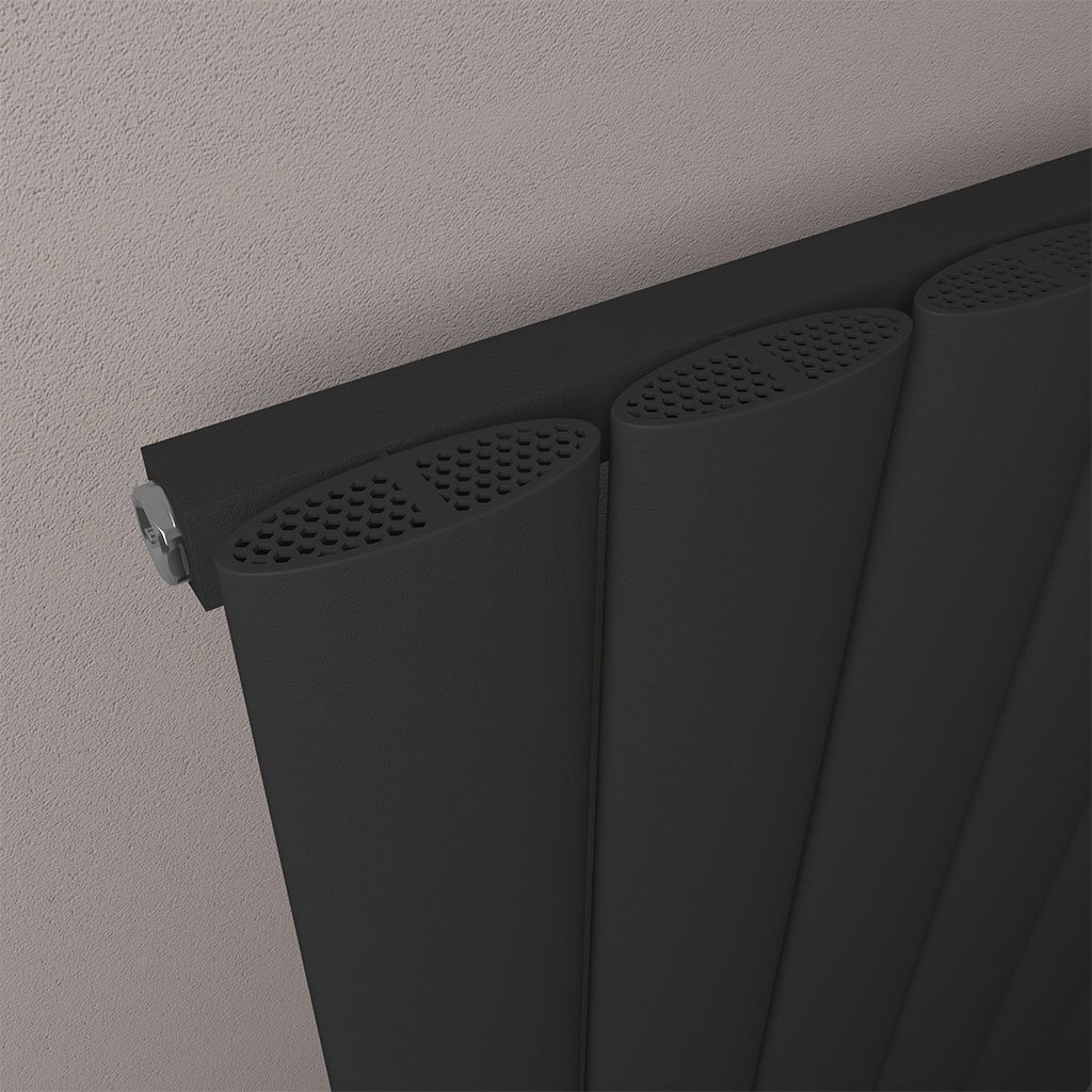 Malmesbury 1800 x 280 Aluminium Radiator Matt Black