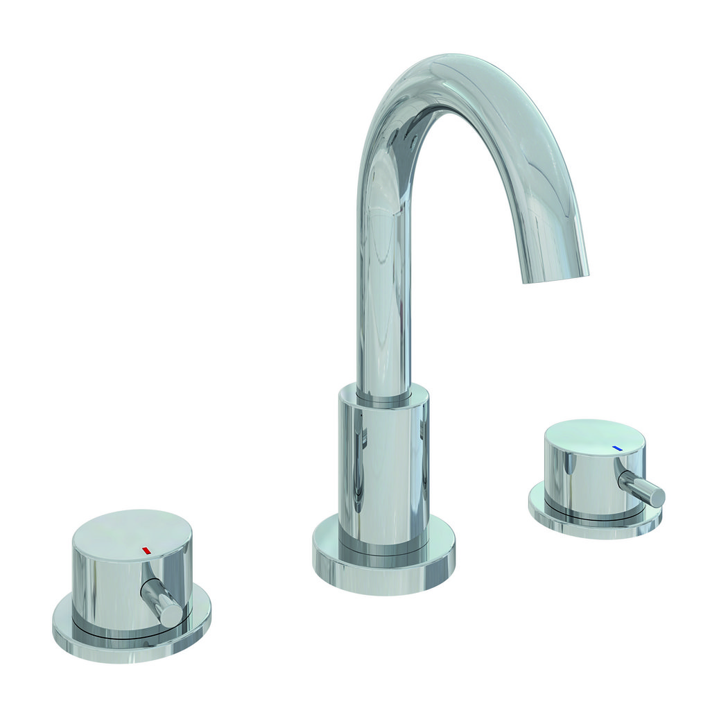 Meriden 3 Tap Hole Basin Mixer Tap Set Chrome