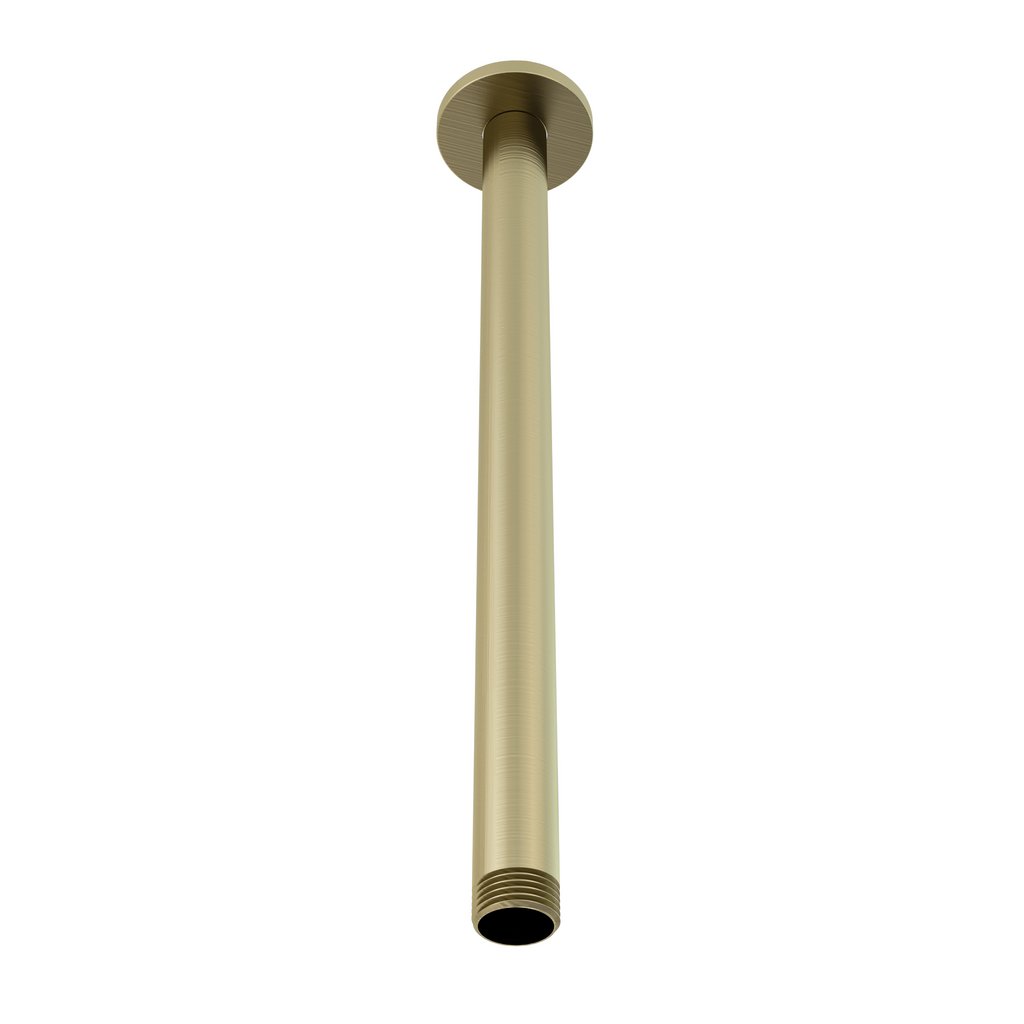 Meriden 300mm Ceiling Mounted Shower Arm - Brushed Brass