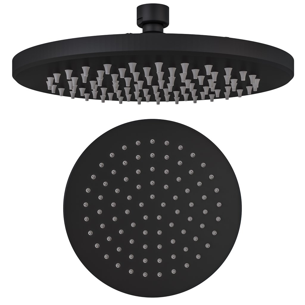 Meriden 10" (250mm) Round Easy Clean Shower Head - Matt Black