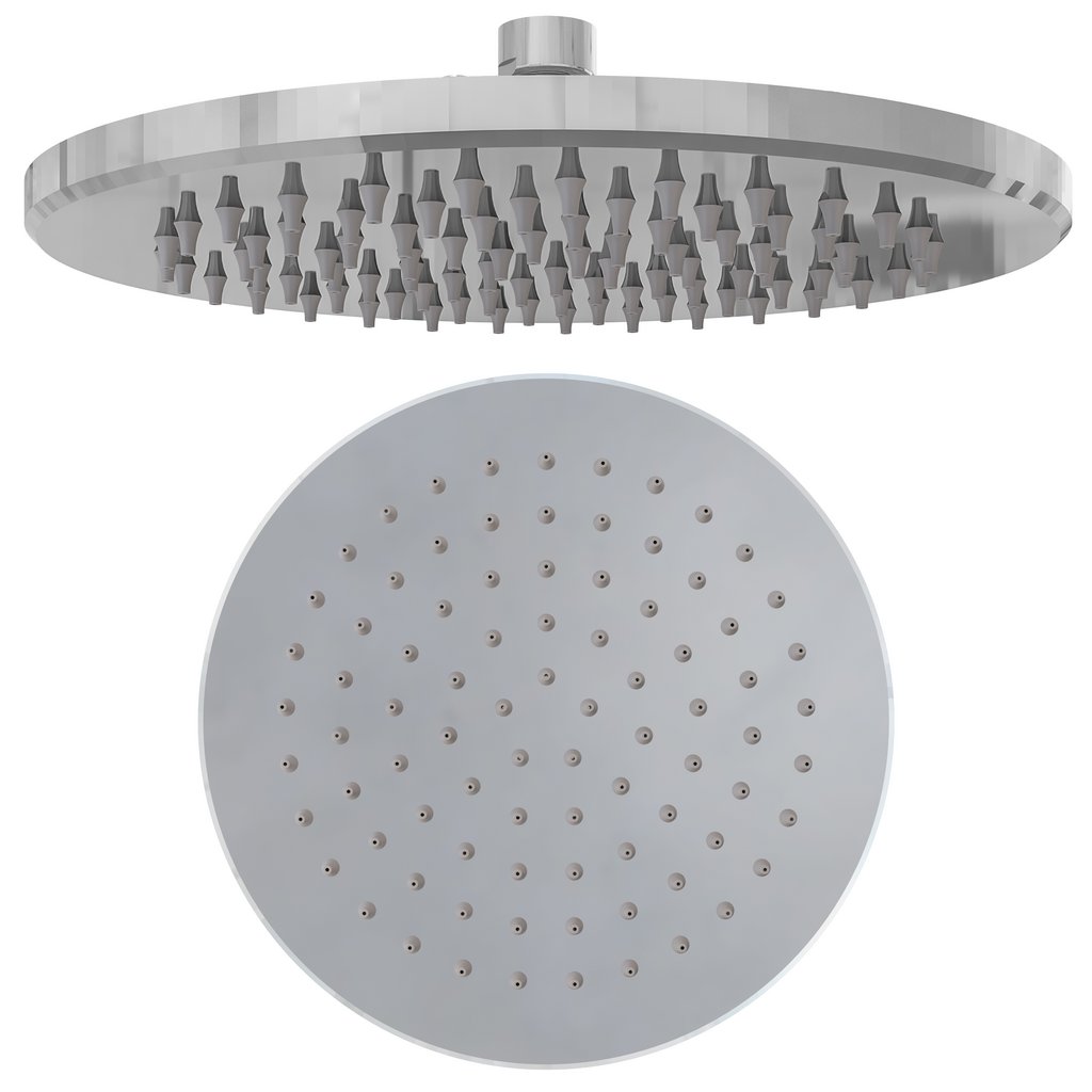 Meriden 12" (300mm) Round Easy Clean Shower Head - Chrome