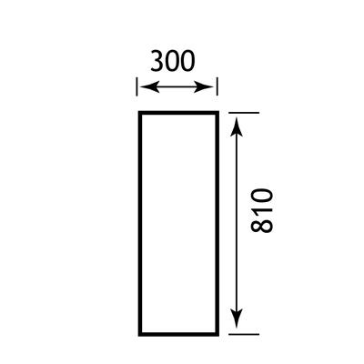 Plain infill panel 30 x 81cm White