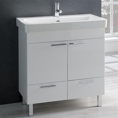 Sorrento/Faro 76cm base unit High Gloss White