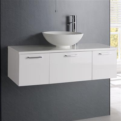 Sorrento 96cm wall hung unit High Gloss White