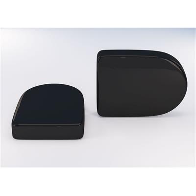 D Shape Vent Cap (pair) Black