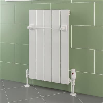 Square Magnetic Towel Hanger 600mm. Gloss White