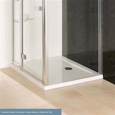 Volente Plan B ABS 1100mm x 800mm Rectangular Stone Resin Shower Tray - White