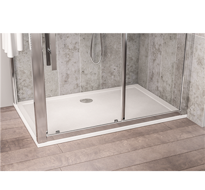  Corsair 1000 x 800mm 25mm Rectangular Shower Tray - White 