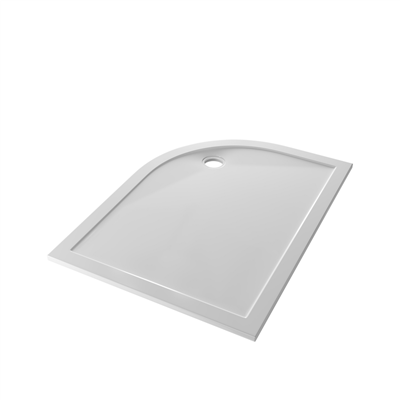  Corsair Anti-Slip 1100 x 800mm Offset Quad Left Hand (LH) 25mm Shower Tray - White 