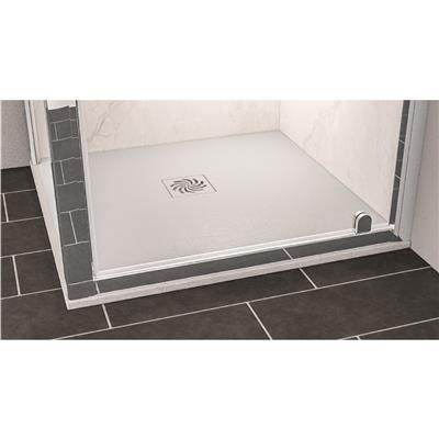  Crossland  800 x 800mm Square  Shower Tray with Slate Finish - Grey