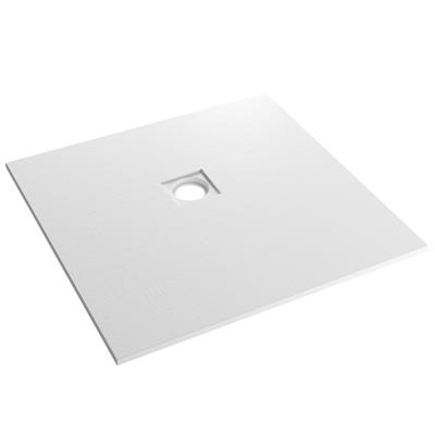  Crossland  800 x 800mm Square  Shower Tray with Slate Finish - White