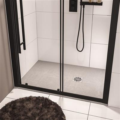  Crossland  1600 x 700mm Rectangular  Shower tray with Slate Finish - Grey