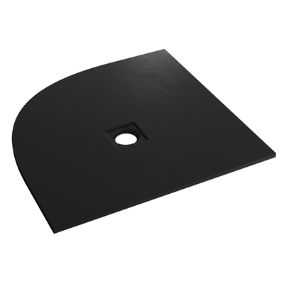  Crossland  800x800mm Quad Shower Tray with Slate Finish  - Black