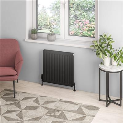 Type 21 Compact Panel Radiator 600 x 600 Matt Black