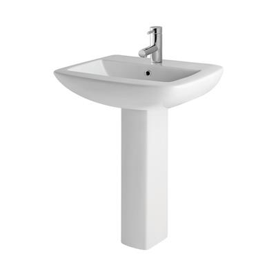 Mentmore 61cm x 48cm 1 Tap Hole Ceramic Basin - White