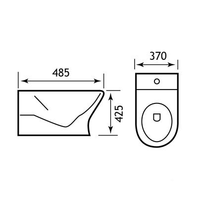 Northall Back To Wall WC Pan with Fixings - White